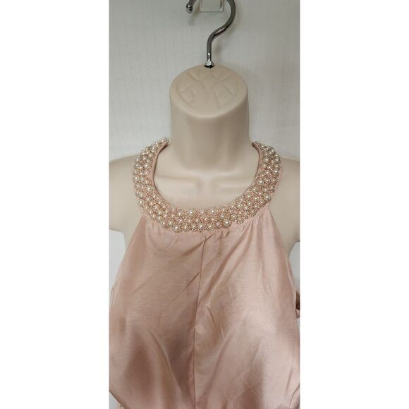 Speechless Juniors' Imitation-Pearl Halter Gown Size 15 Color Pink - Picture 6 of 9